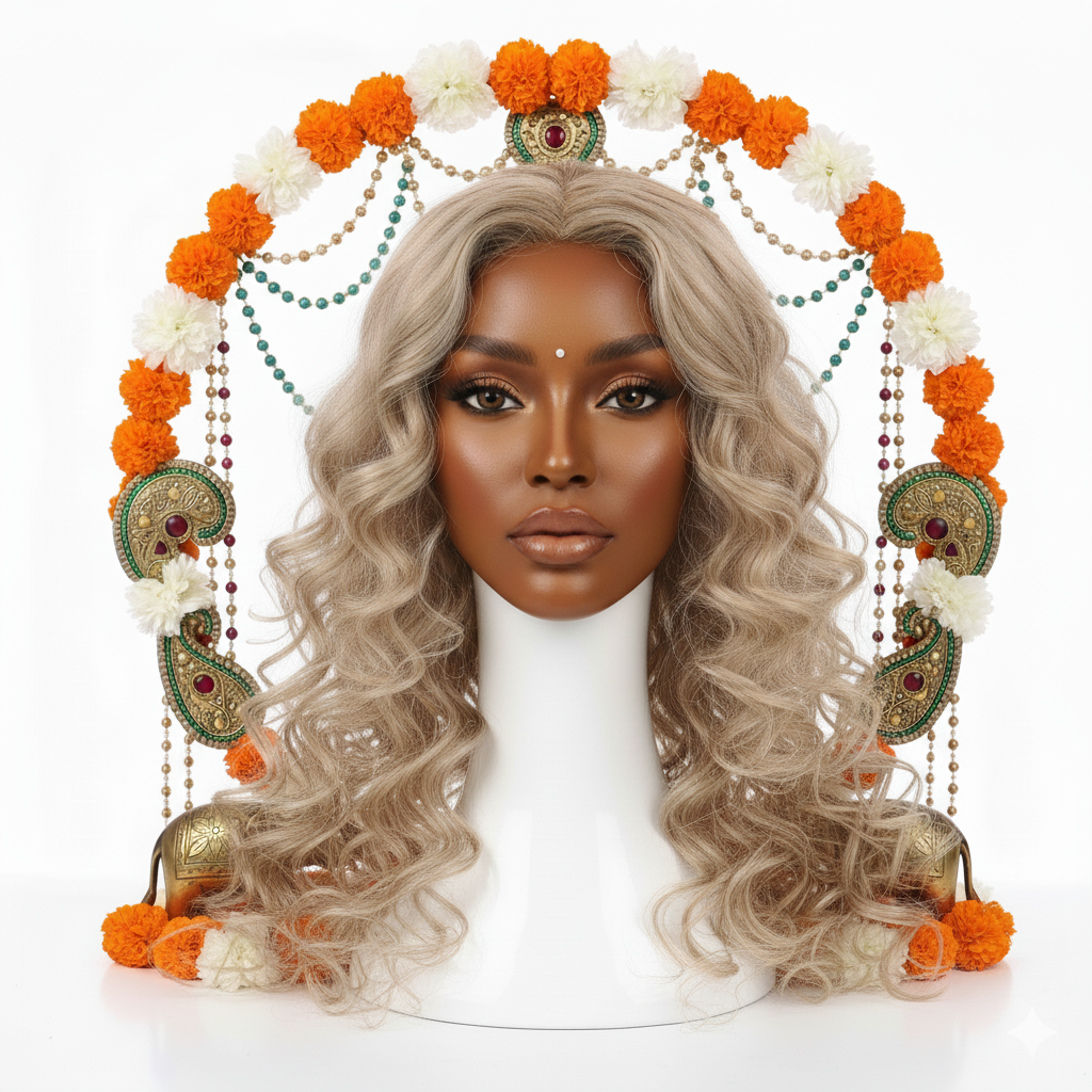 Indian Curly Blond Wig